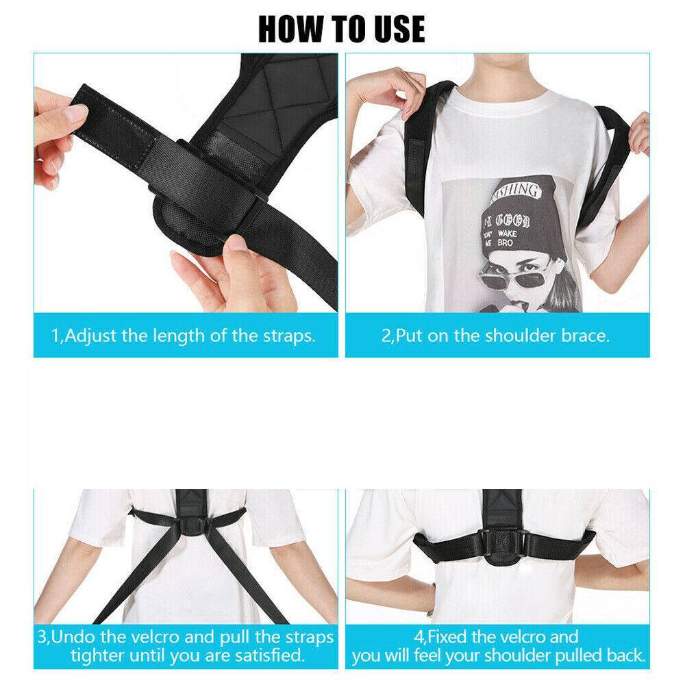 Lightweight Posture Support Strap – Easy Clavicle and Shoulder Alignment