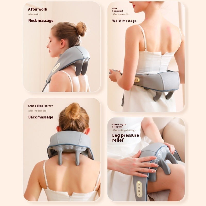 Cordless Neck & Shoulder Massager – 4D Kneading + Hot Compress Therapy