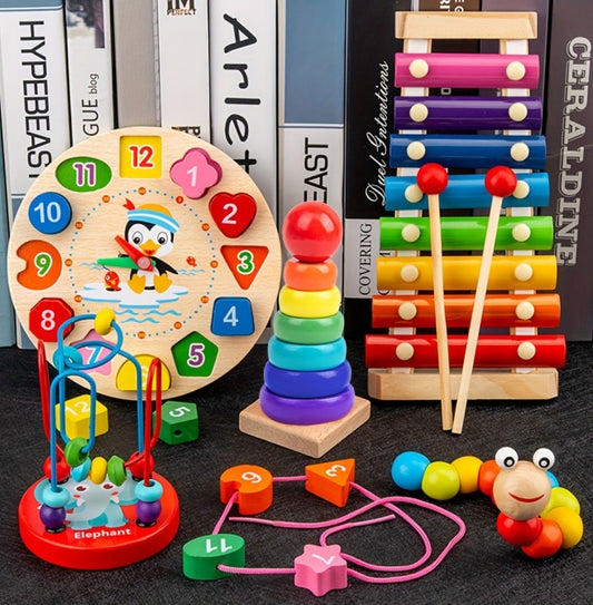 Wooden Baby Intellectual Development Toys, Birthday Gifts, Early Education Montessori Toys For Boys And Girls From 3 Years Old