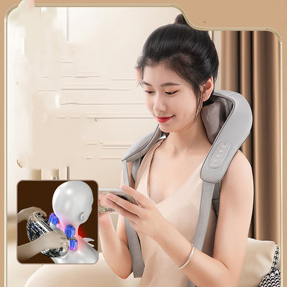 Cordless Neck & Shoulder Massager – 4D Kneading + Hot Compress Therapy