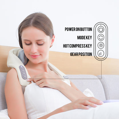Cordless Neck & Shoulder Massager – 4D Kneading + Hot Compress Therapy