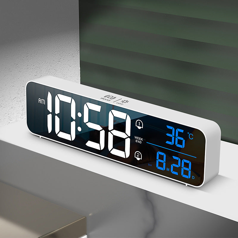 Smart LED Wall Clock | Digital Display with Music Alarm for Home & Office