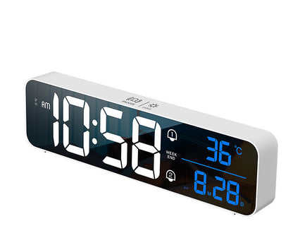 Smart LED Wall Clock | Digital Display with Music Alarm for Home & Office