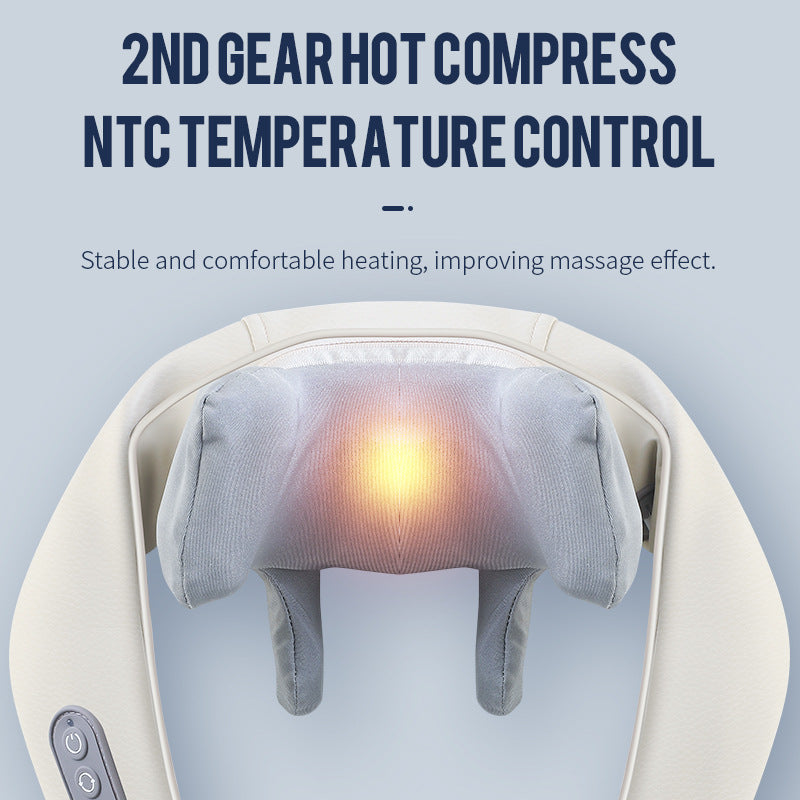 Cordless Neck & Shoulder Massager – 4D Kneading + Hot Compress Therapy
