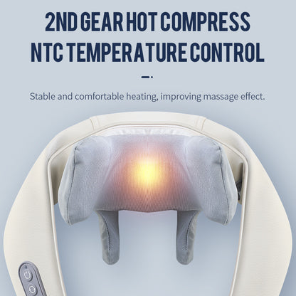 Cordless Neck & Shoulder Massager – 4D Kneading + Hot Compress Therapy