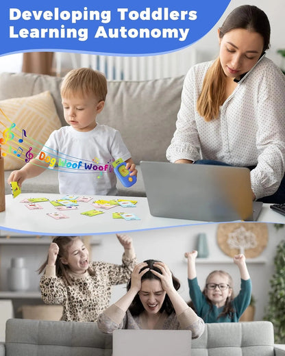 448 Talking Flash Cards for Toddlers | Montessori Educational Toy, Speech Therapy & Sensory Learning for Ages 1-5