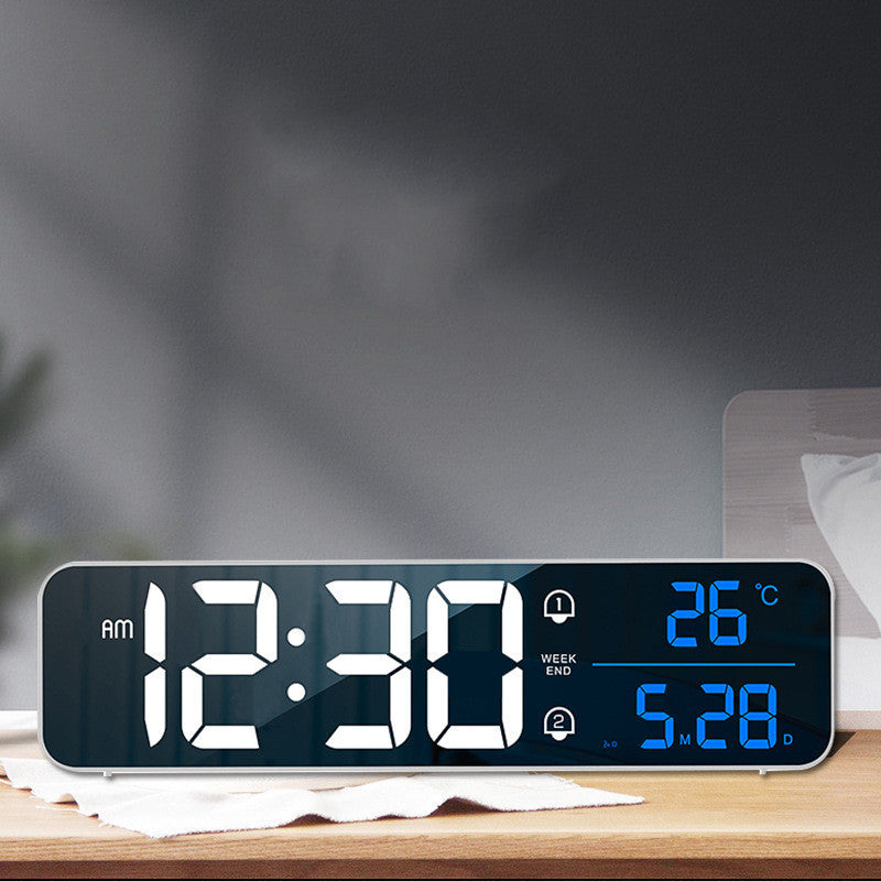 Smart LED Wall Clock | Digital Display with Music Alarm for Home & Office